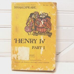 Vintage‎ Henry IV Part 1 Shakespeare Book Paperback 1961 Folger Library Col.